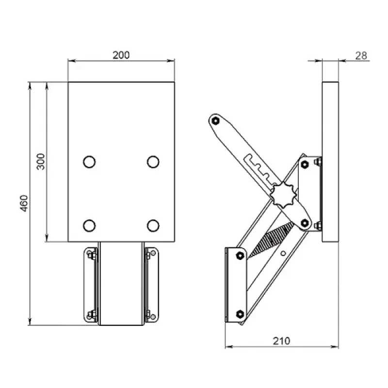 Техномарин Транец выносной для ПЛМ мощностью от 6 до 15 л.с. (38 кг) ФБС