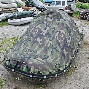 Тент 2Д на лодку 360-390 c отверстием (Камо) Tent360-D