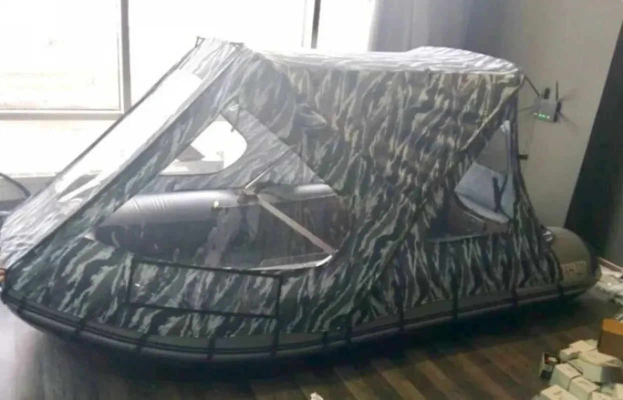 Ходовой тент-палатка для лодки Флагман 350 / 350 L, водонепроницаемый