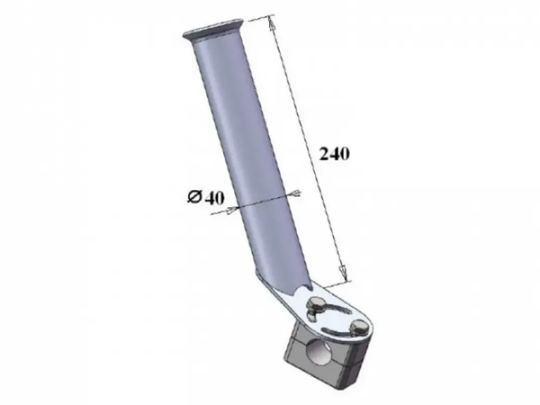 Держатель спиннинга 250х40х25 поворотный АМГ5