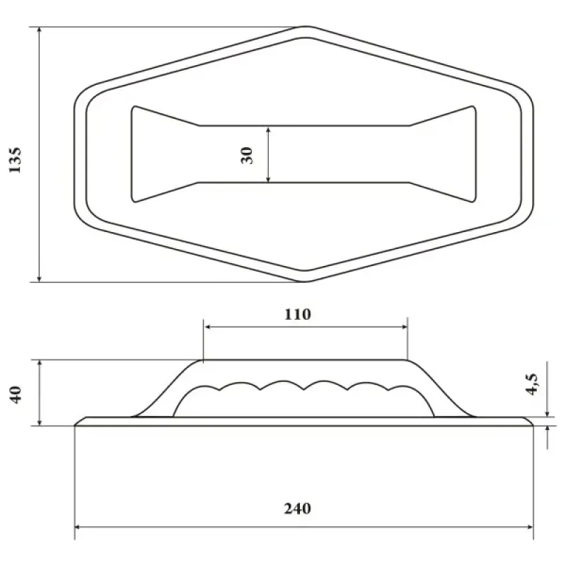 Ручка для переноски ШЕСТИУГОЛЬНИК (Черный)