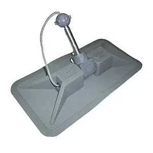 Уключина поворотная 240х120 мм, прямоугольная, чёрная 171107M