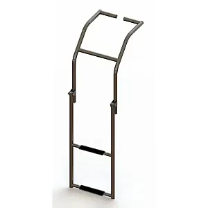 Трап складной для надувных лодок, 2 черных ступени (ширина 325 мм.) 040113BT