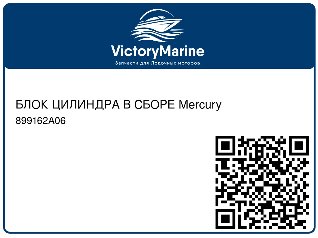 БЛОК ЦИЛИНДРА В СБОРЕ Mercury 899162A06