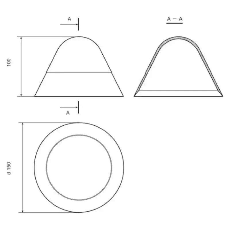 Концевики на були конус (Черный)