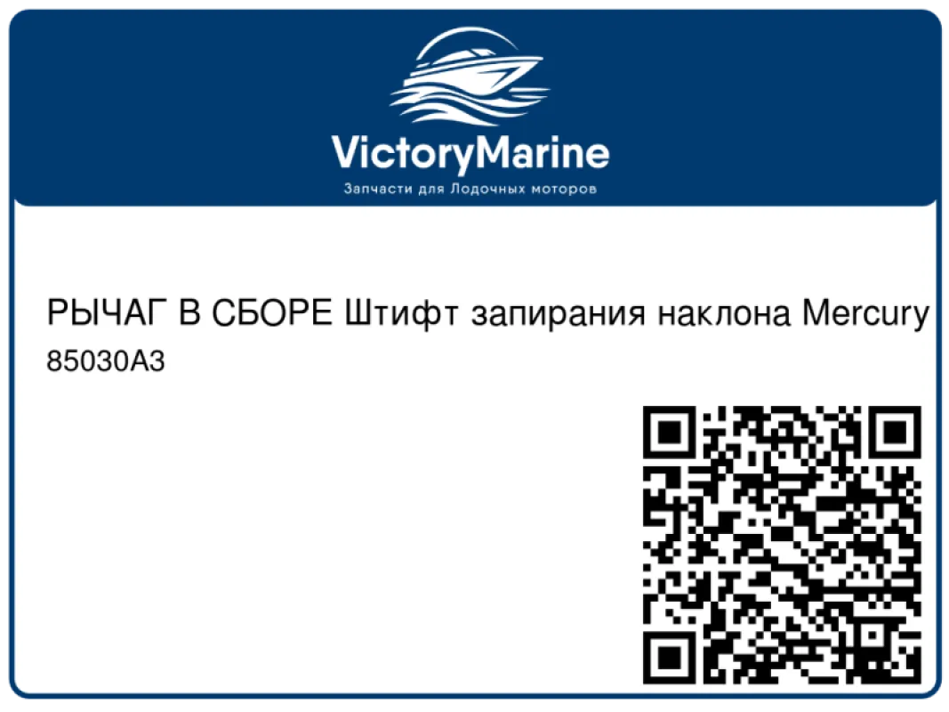 РЫЧАГ В СБОРЕ Штифт запирания наклона Mercury