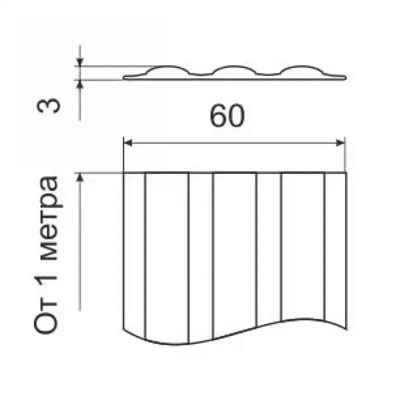 Лента PVC 60 мм на дно лодки (Серый)