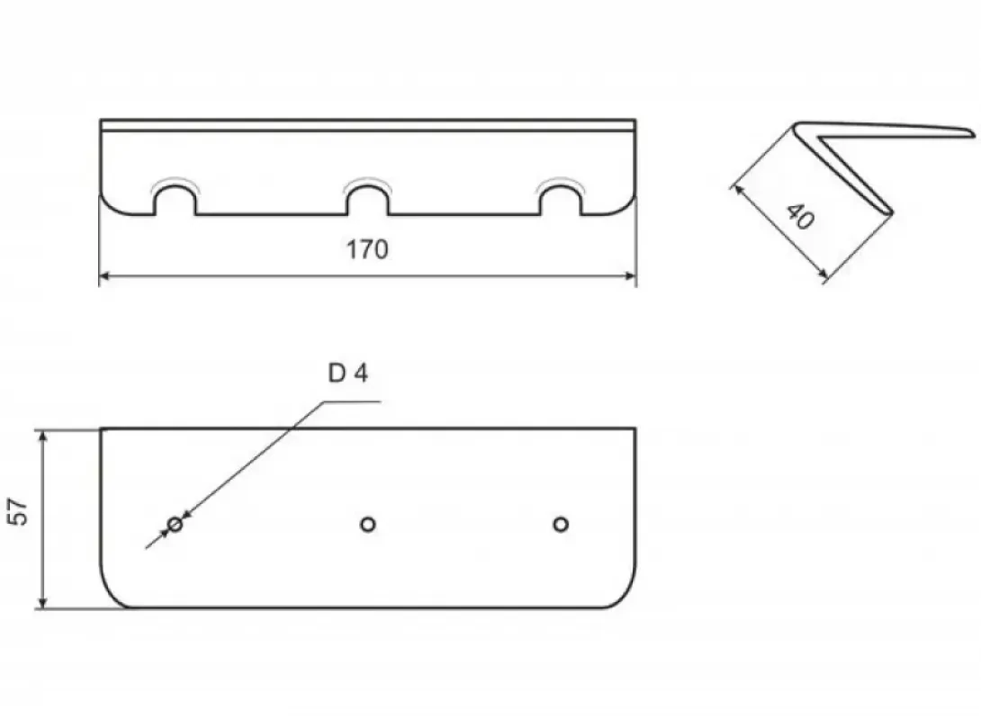 Уголок для фиксированного крепления сиденья Classic