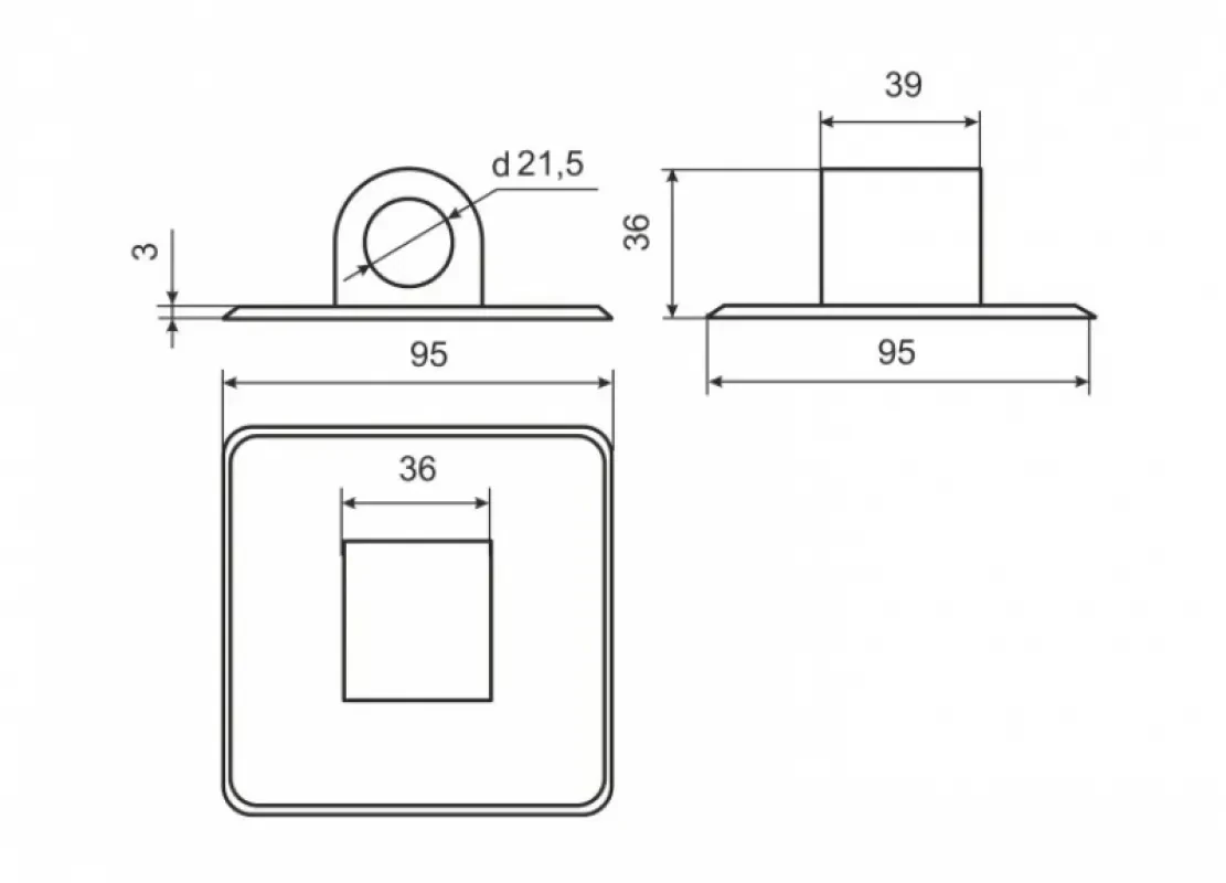 Крепление навесного транца (Черный)
