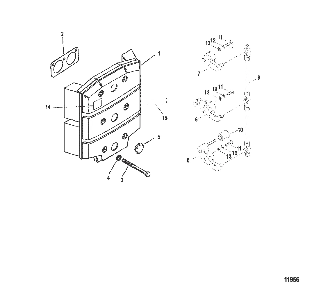 Пластина аттенюатора и рычаги газа