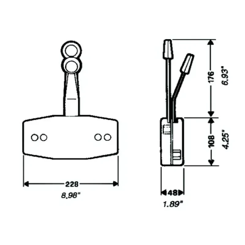 ULTRAFLEX Контроллер двухрычаговый вертикального крепления белый