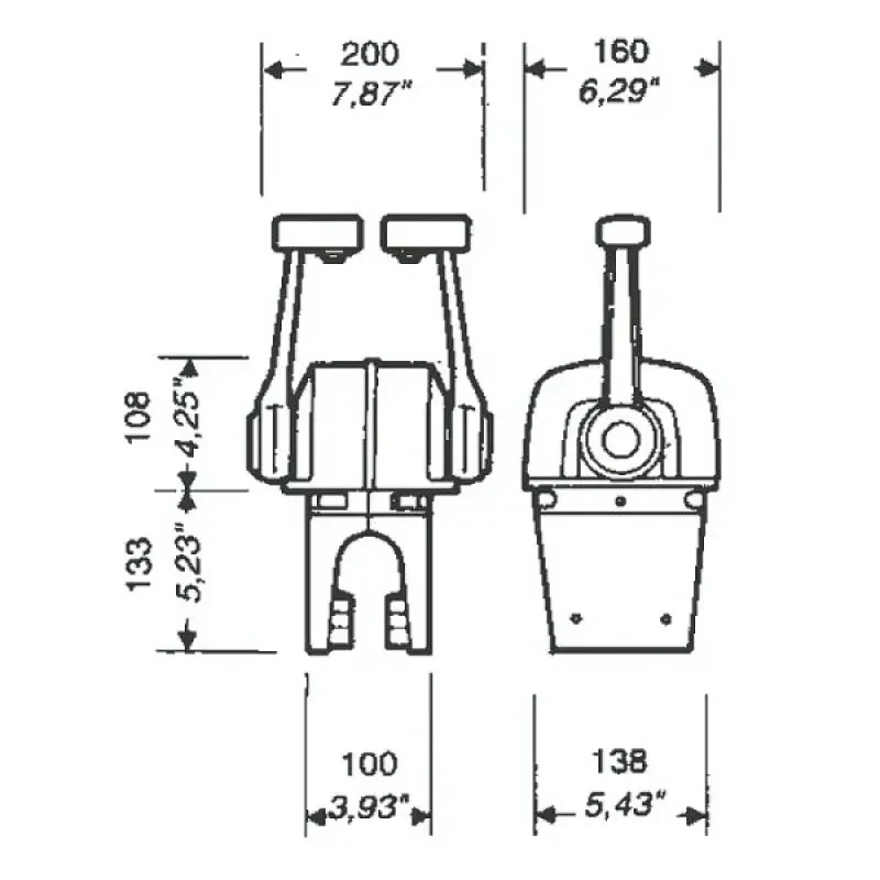 ULTRAFLEX Контроллер горизонтального крепления для 2-х моторов