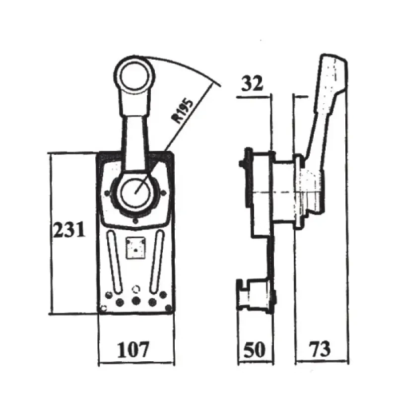 ULTRAFLEX Контроллер вертикального крепления яхтенный