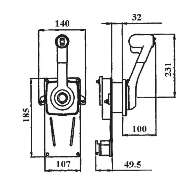 ULTRAFLEX Контроллер вертикального крепления с тримом