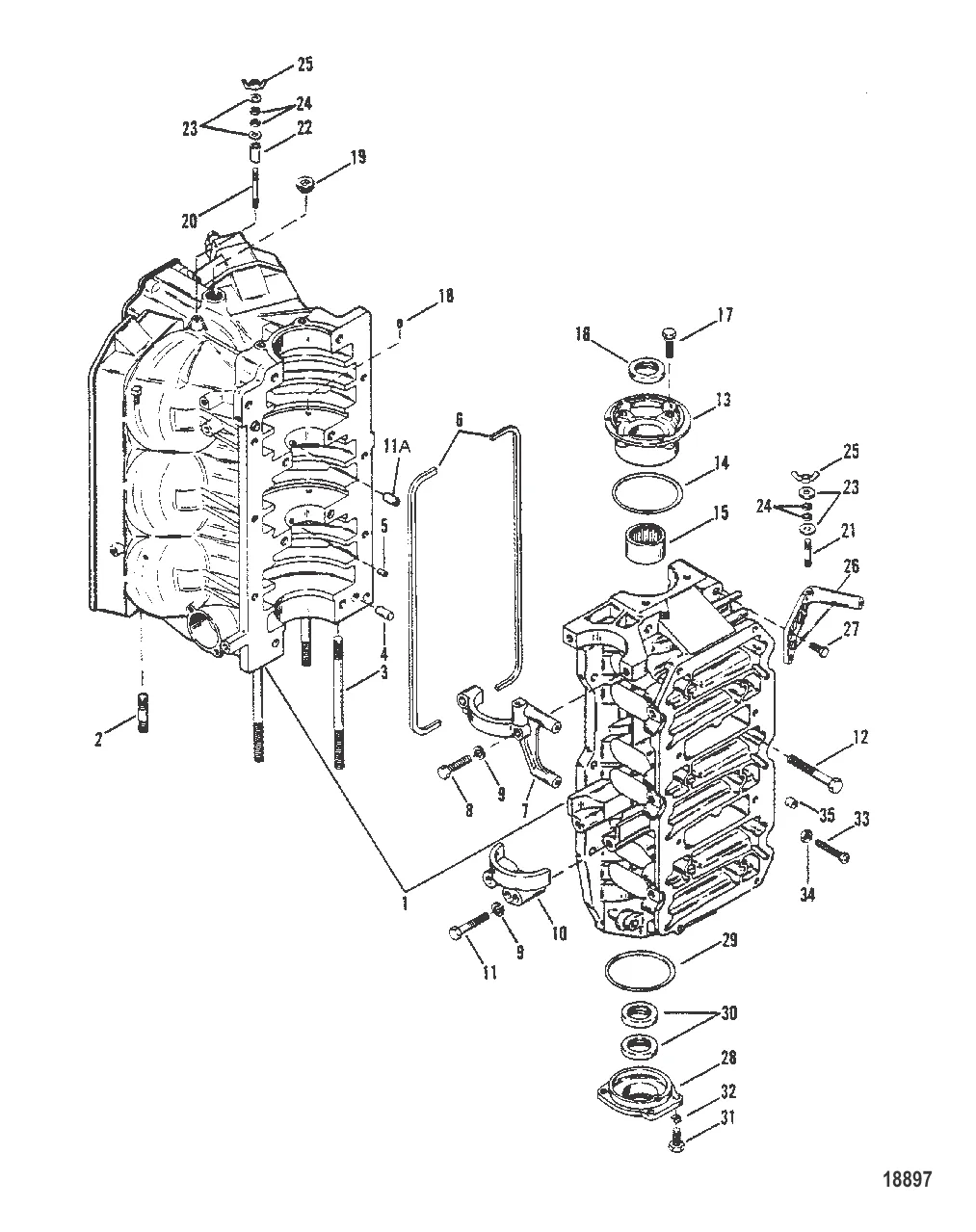 Блок цилиндров и колпачки