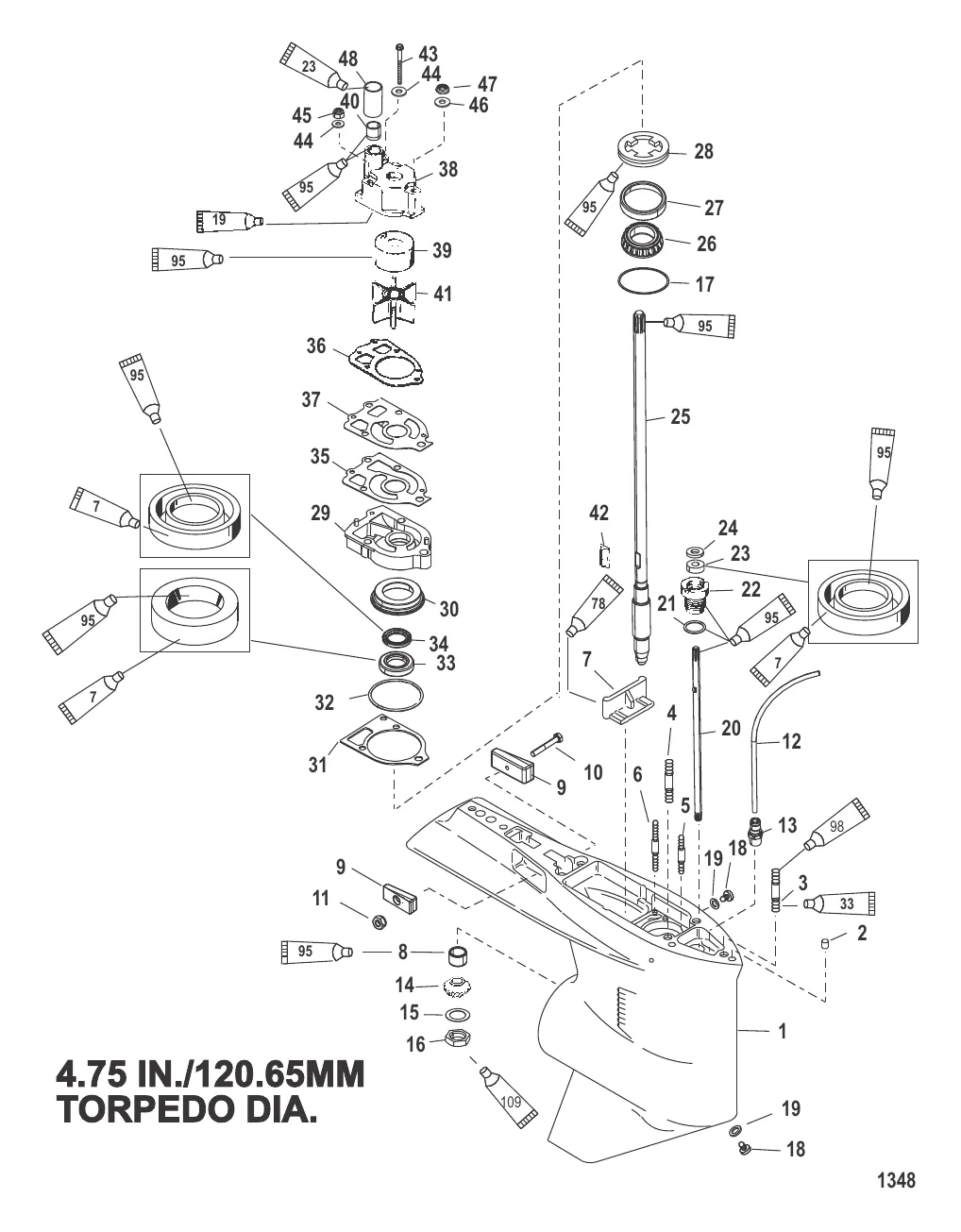 Картер редуктора (Ведущий вал)(стандартное вращение/противовращение)