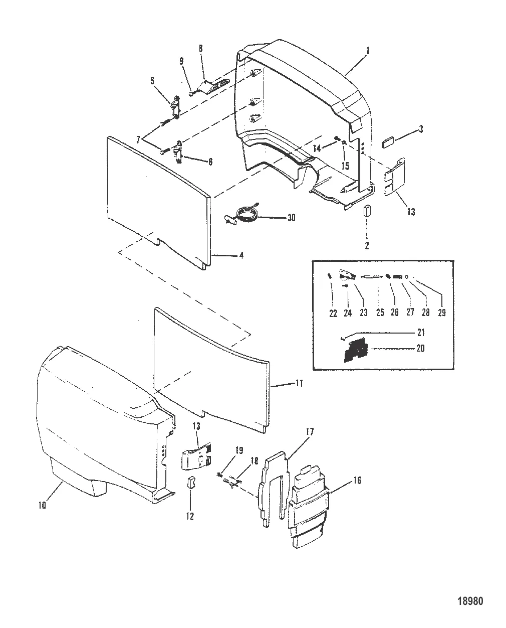 Кожухи и передняя крышка