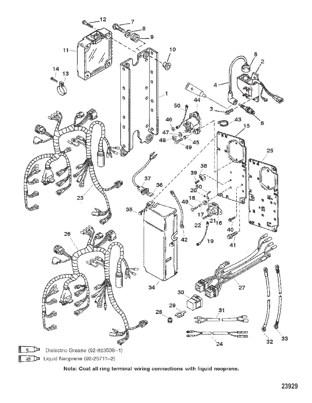 ЭЛЕКТРОСИСТЕМА (С/Н: 0G129222-0G303045, НЕ SEAPRO/MARATHON)