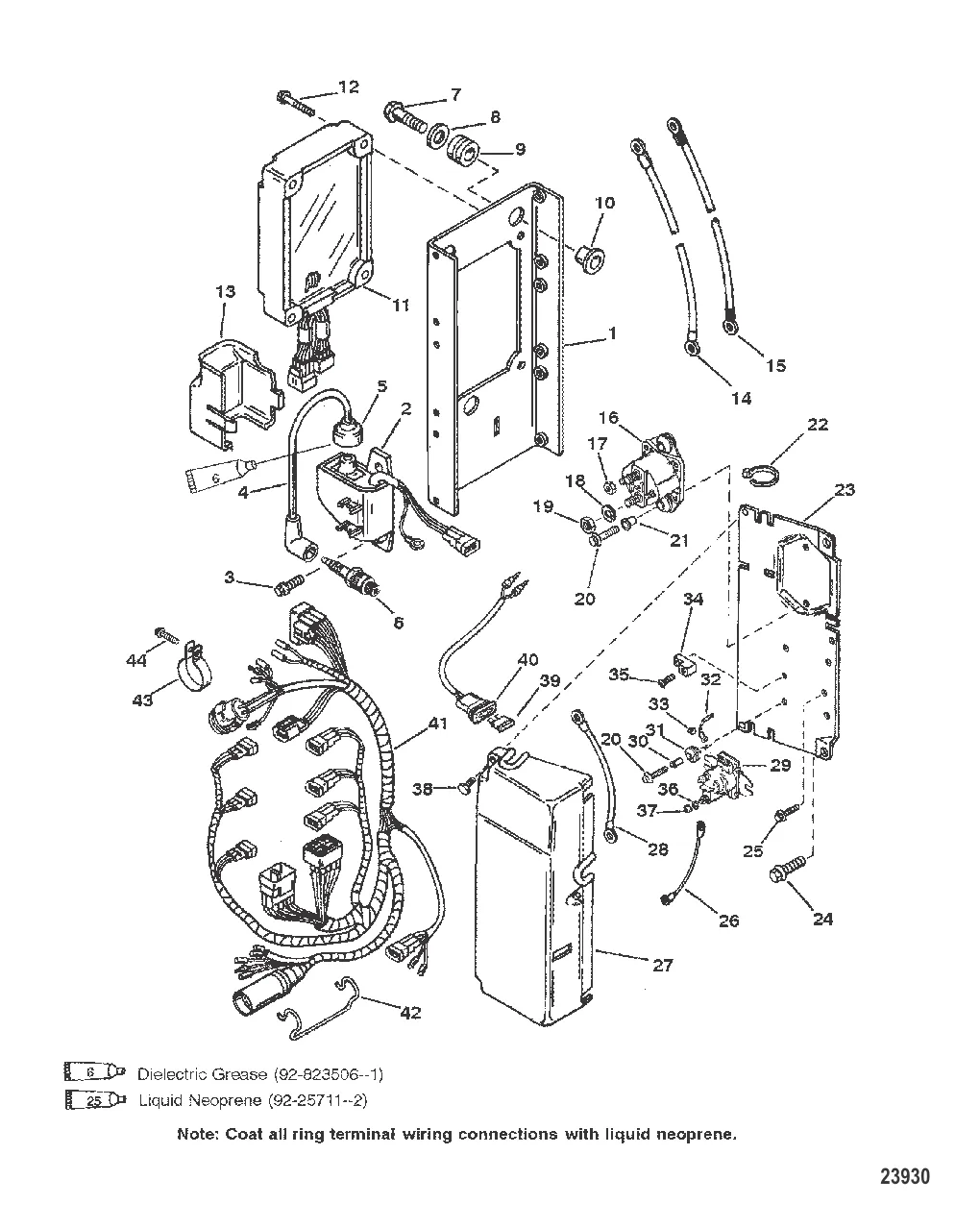 ЭЛЕКТРОСИСТЕМА (С/Н: 0G129221 И НИЖЕ, НЕ SEAPRO/MARATHON)
