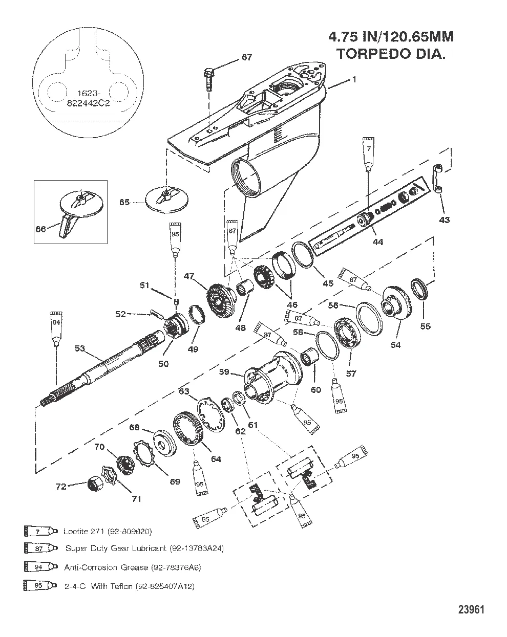 G./HSG (ГРЕБНОЙ ВИНТ – СТАНД., С/Н 0G437999 И НИЖЕ – 1623-822442C2