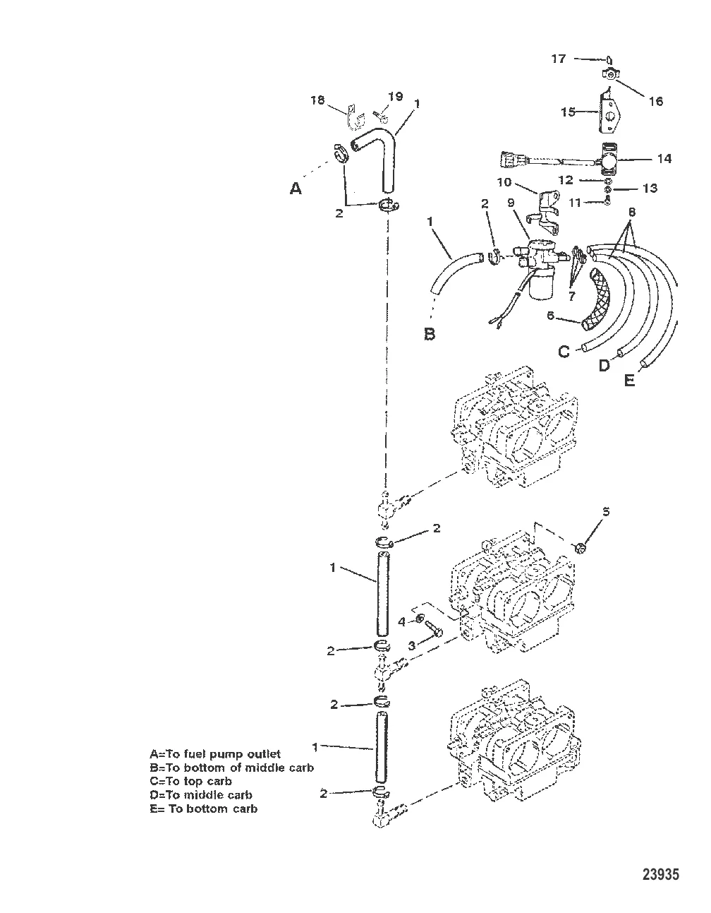 ТОПЛИВОПРОВОДЫ (SEAPRO/MARATHON)