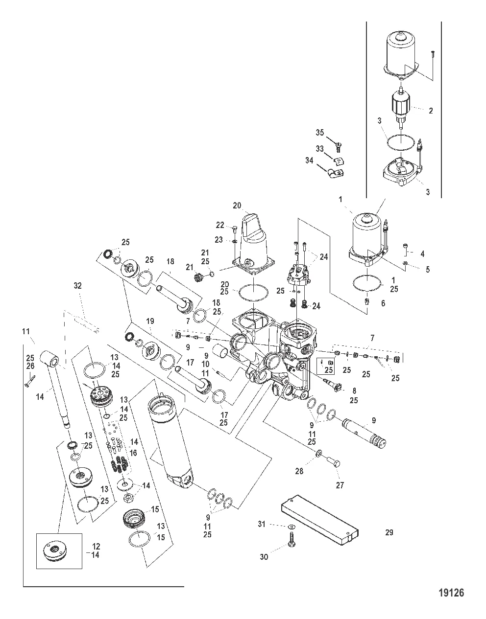 КОМПОНЕНТЫ УСИЛИТЕЛЯ ДИФФЕРЕНТА (ЛИТОЙ КОРПУС НАСОСА)