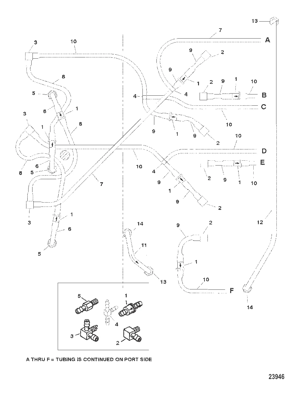 СЛИВНАЯ СИСТЕМА (ПРАВЫЙ БОРТ)(С/Н ОТ 0G438000 ДО 0G485988)