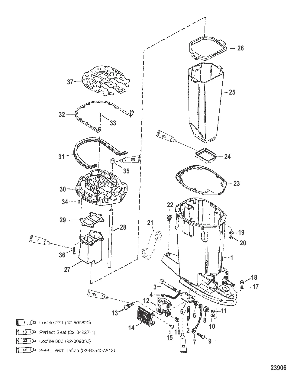 КОРПУС ВЕДУЩЕГО ВАЛА И ВЫХЛОПНАЯ ТРУБА