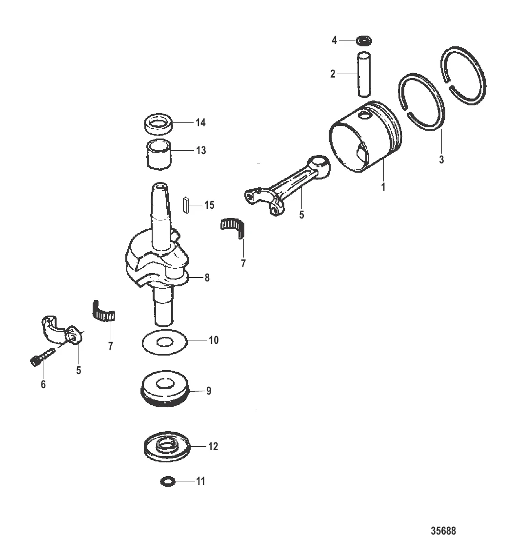 КОЛЕНЧАТЫЙ ВАЛ И ПОРШЕНЬ