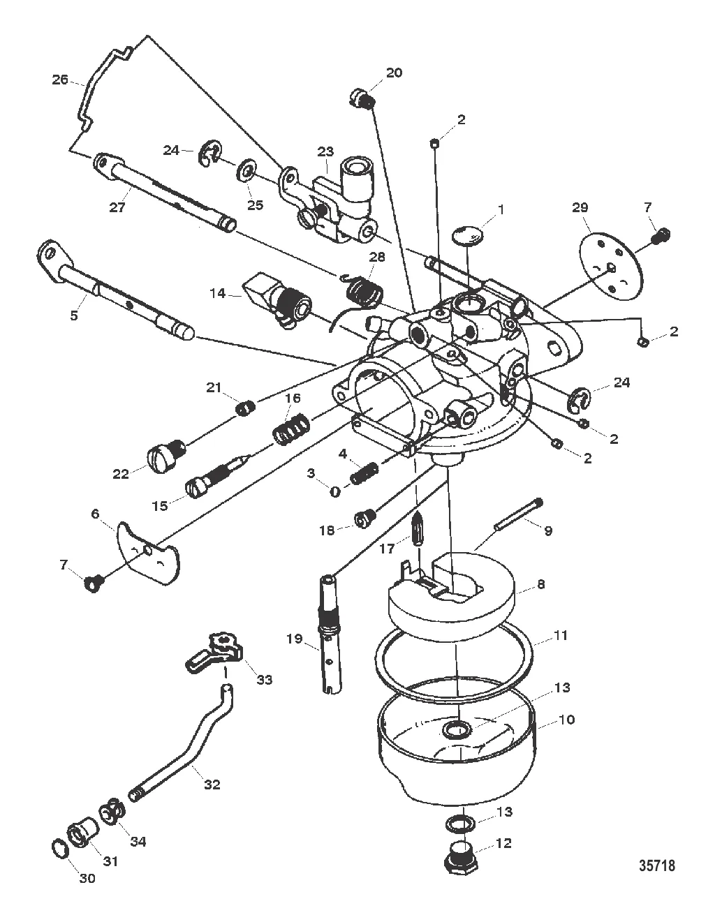 КАРБЮРАТОР (МОДЕЛЬ НА 15 Л.С.) (1300-852550A1)