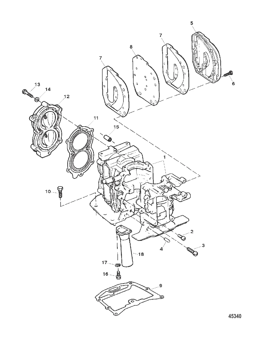 Блок цилиндров в сборе