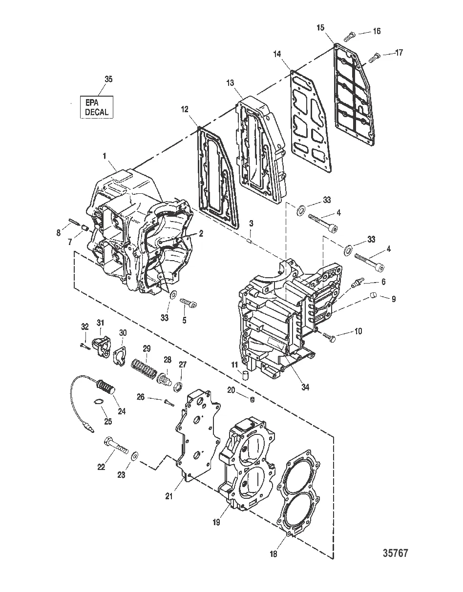 Блок цилиндров в сборе