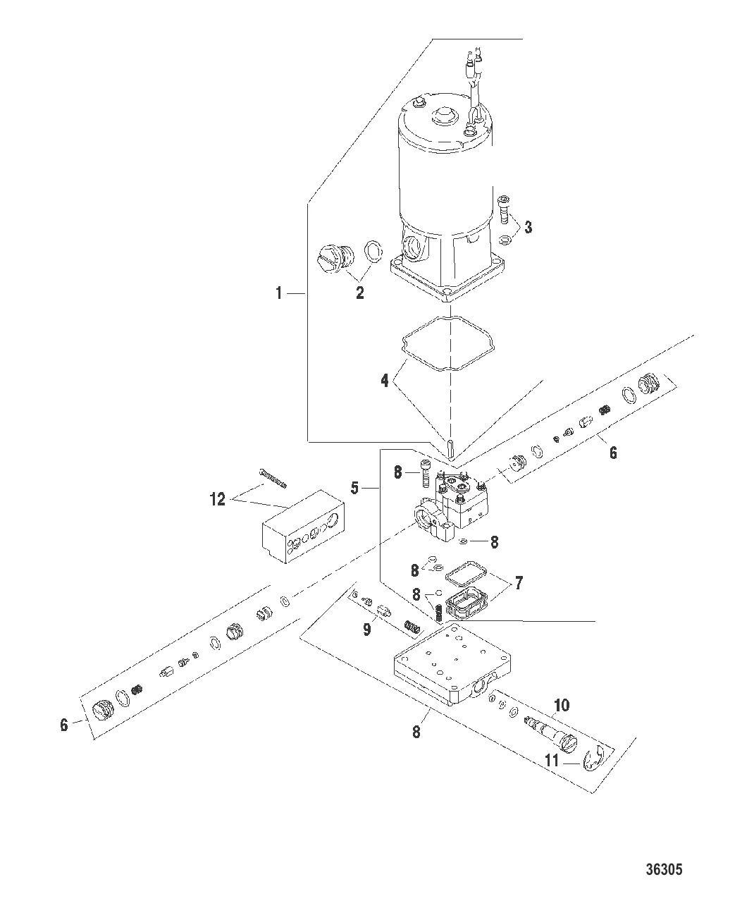 УЗЕЛ НАСОСОВ И ДВИГАТЕЛЕЙ