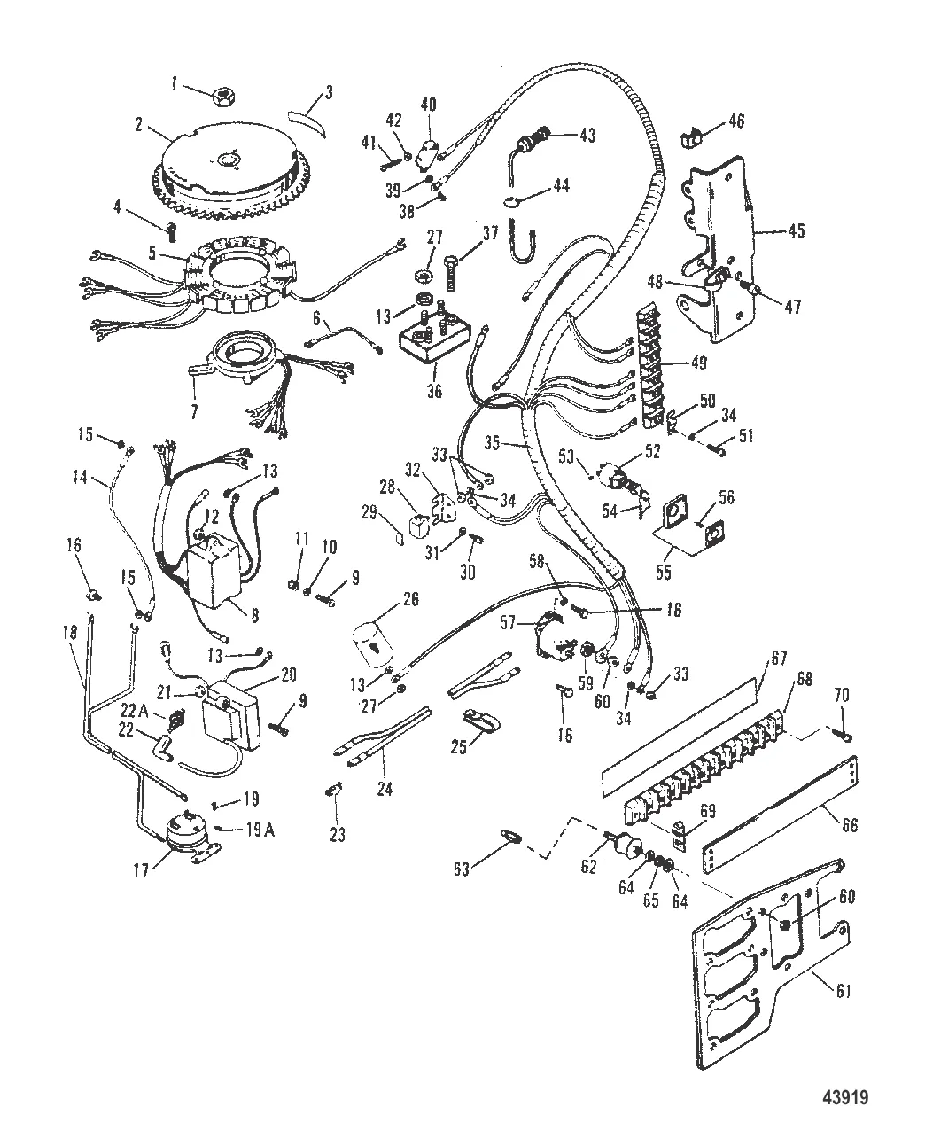 Компоненты системы зажигания (Модели 91E)
