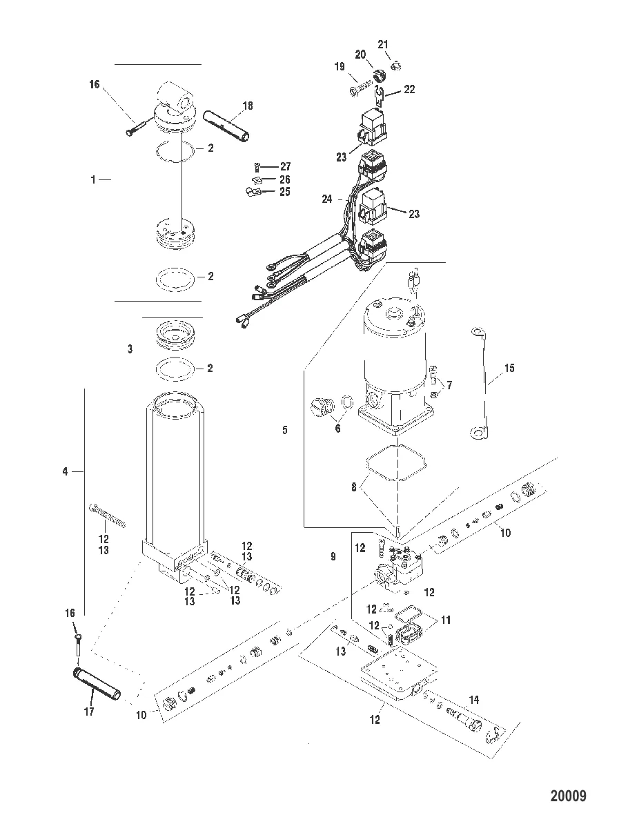 Компоненты усилителя дифферента (Конструкция II)