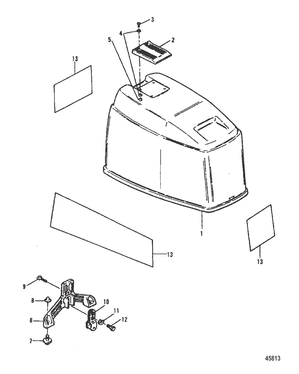 Кожух в сборе – верхняя часть