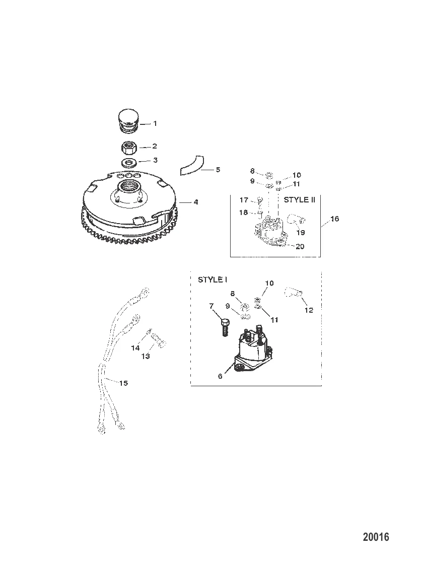 Электрические компоненты (Маховик и реле)