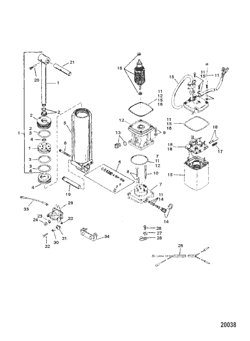 Компоненты усилителя дифферента (Конструкция I)