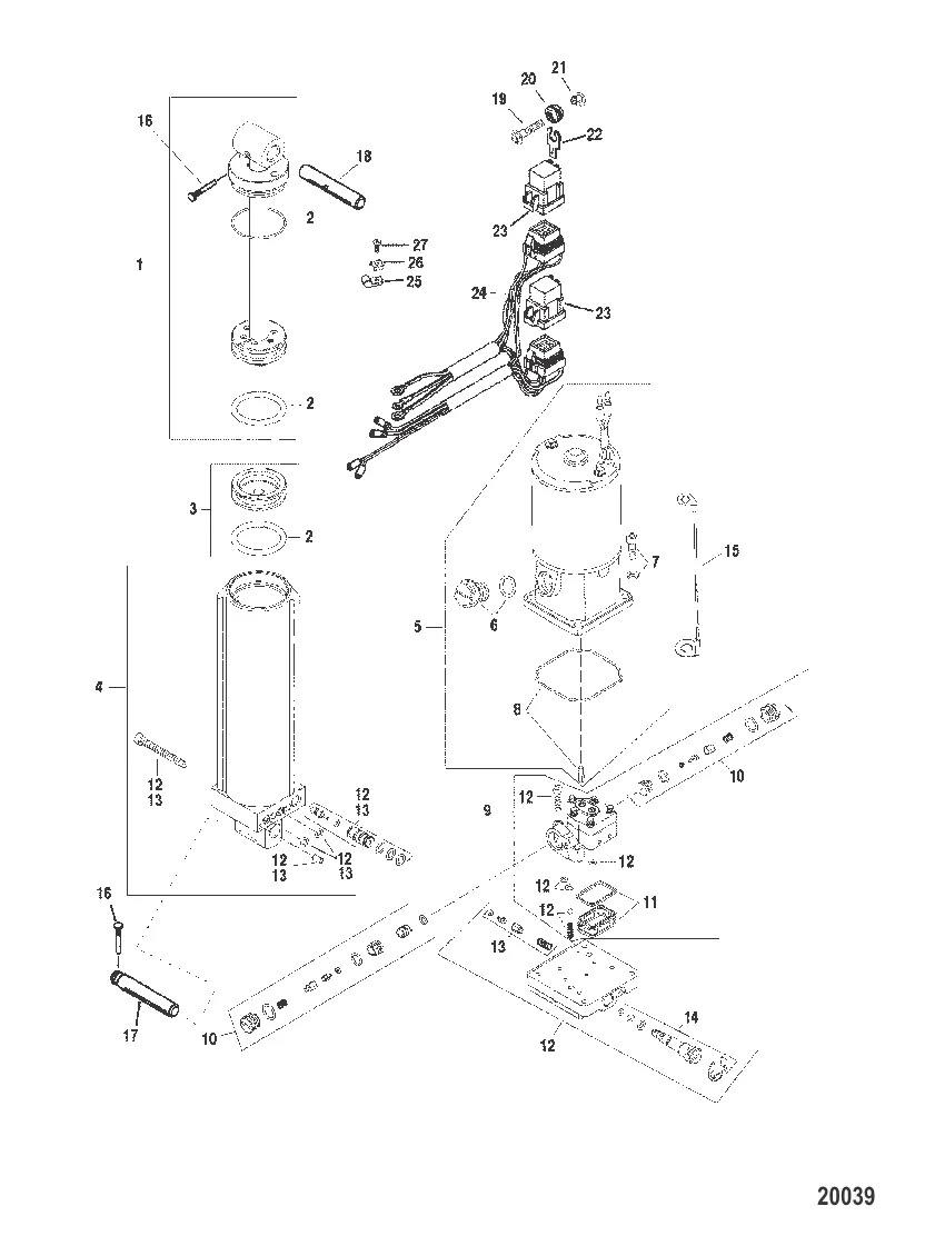Компоненты усилителя дифферента (Конструкция II)