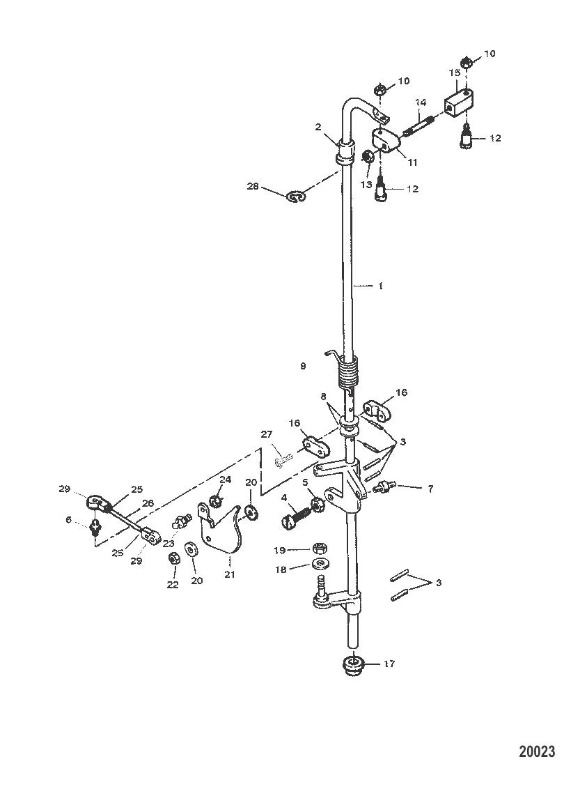 Передаточный вал и тяга газа