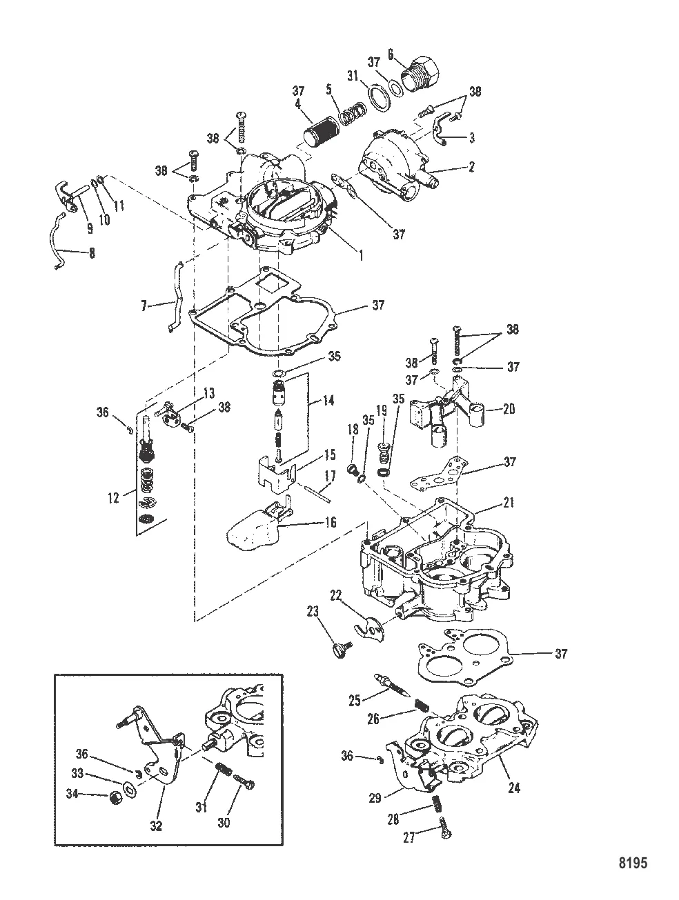 Карбюратор (Mercarb) от 0D447415 до 0D836075