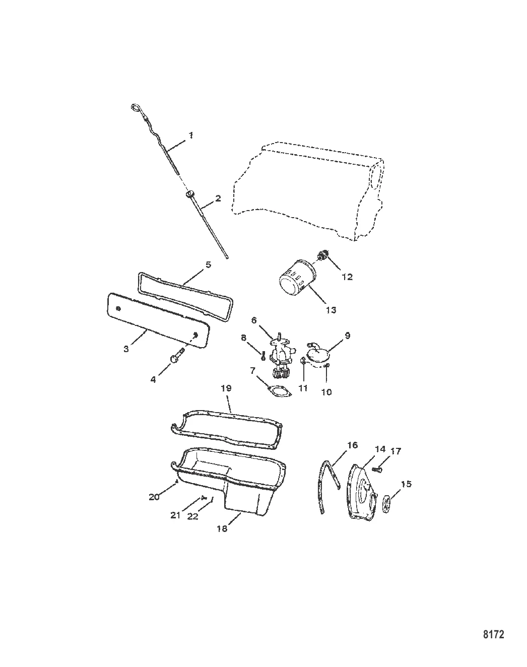 Маслосборник и масляный насос