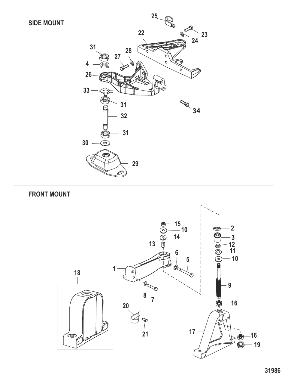 Крепление двигателя