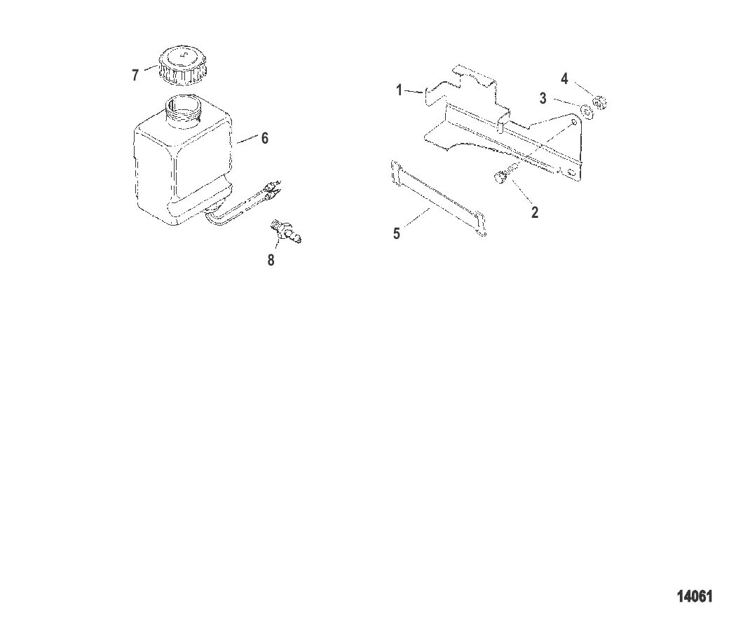 Масляный бак и кронштейн