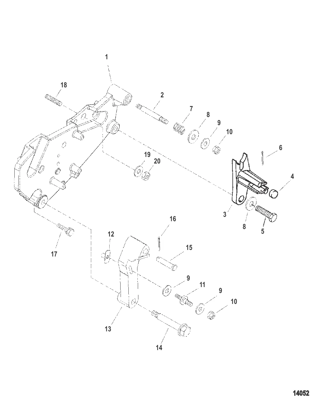 Кронштейн переключения передач (Двигатели Bravo)
