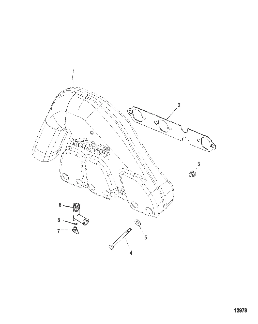 Выхлопной коллектор (Однокомп.)