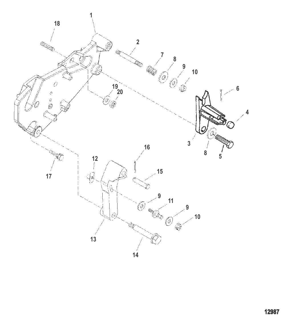 Кронштейн переключения передач (Двигатели Bravo)