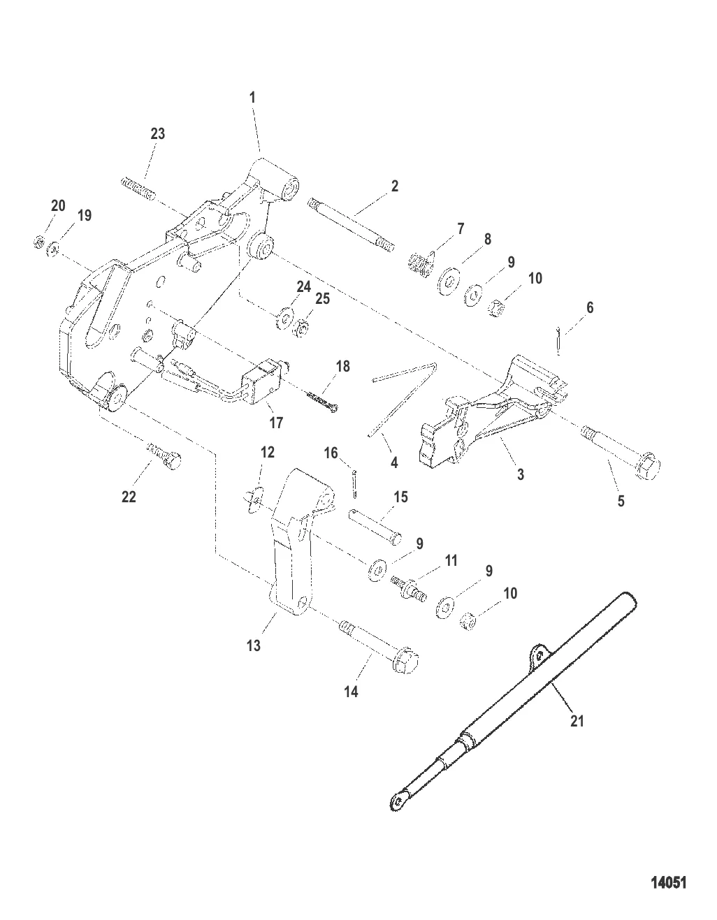 Кронштейн переключения передач (Двигатели Alpha)
