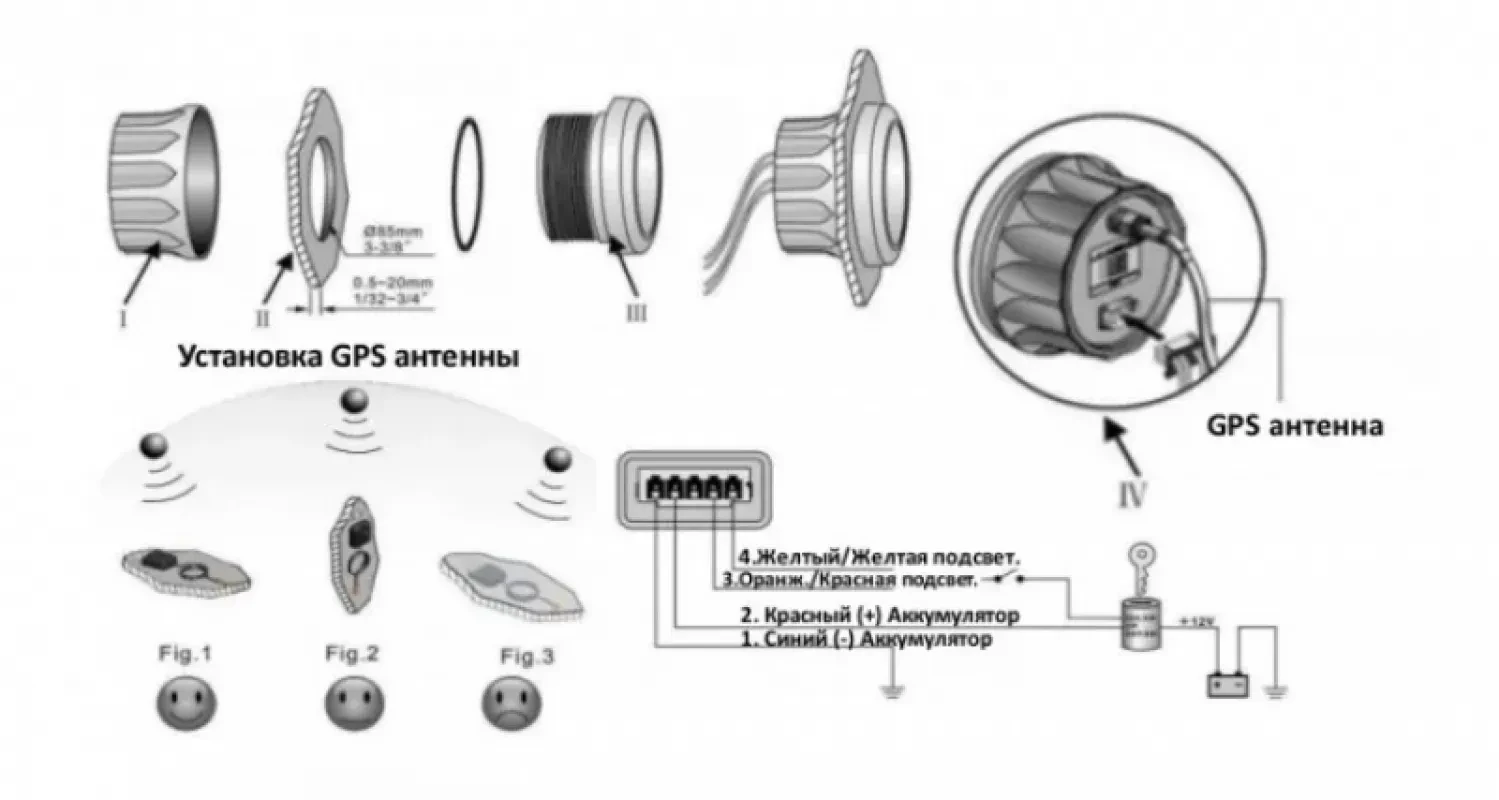 KUS Спидометр GPS цифровой (WS)
