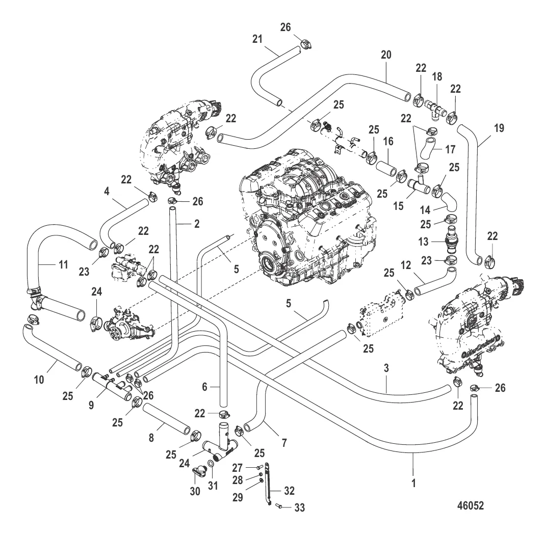 Стандартное охлаждение Alpha, одноточечный (со сливной пробкой)